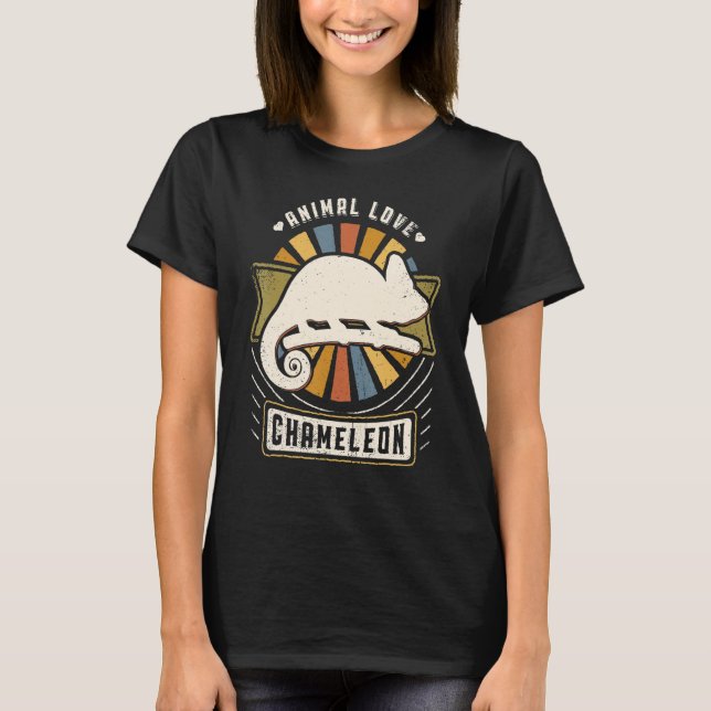 Chameleon Vintages Retro-Tier T-Shirt (Vorderseite)