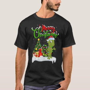 Chameleon Xmas Dekorationen Santa Chameleon Christ T-Shirt