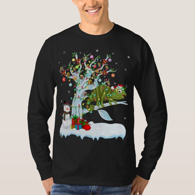 Chameleon Xmas Element Tree Lighting Chameleon Chr T-Shirt (Vorderseite)