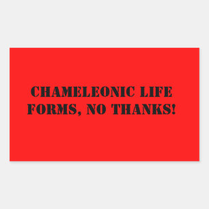 Chameleonic Lebensformaufkleber Rechteckiger Aufkleber