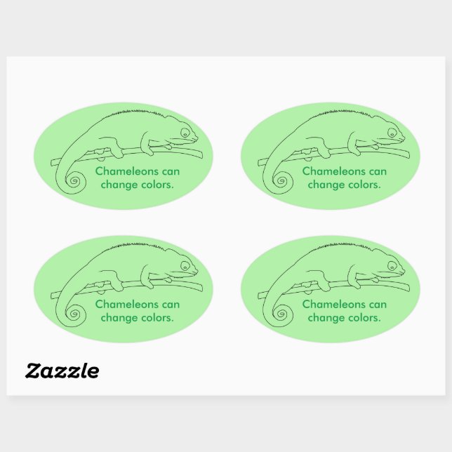 Chameleons can change colors, custom stickers (Blatt)
