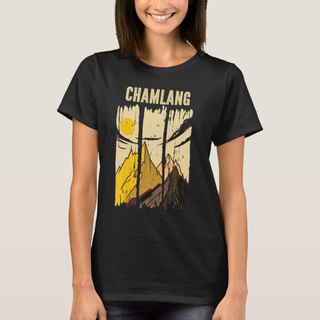Chamlang Mountain Peak Summit Climber T-Shirt (Vorderseite)