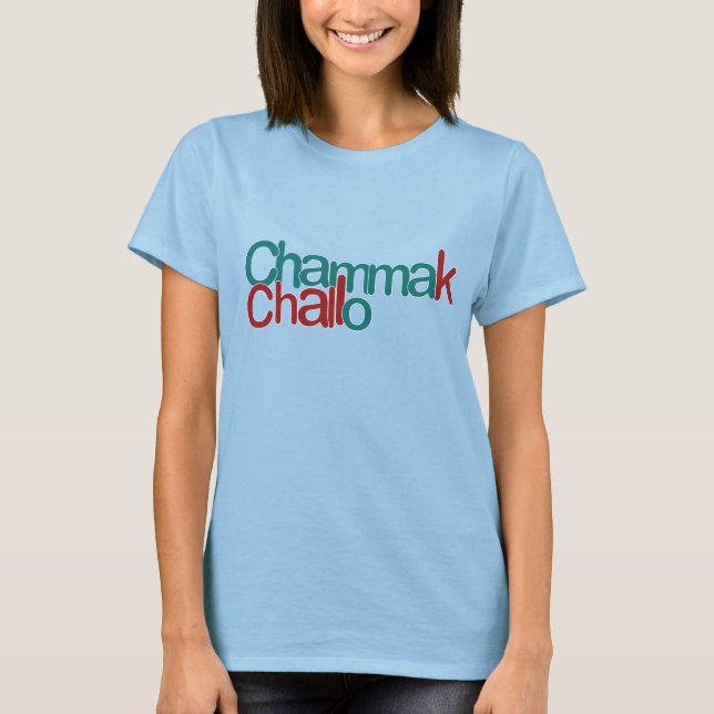 Chammak Challo schönes Mädchen im Hindi T-Shirt (Vorderseite)