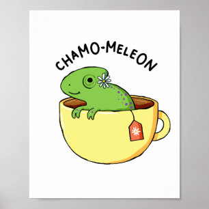 Chamo-meleon Animal Tee Pun Poster