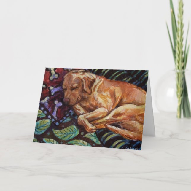 Chamois Sleeps Karte (Vorderseite)