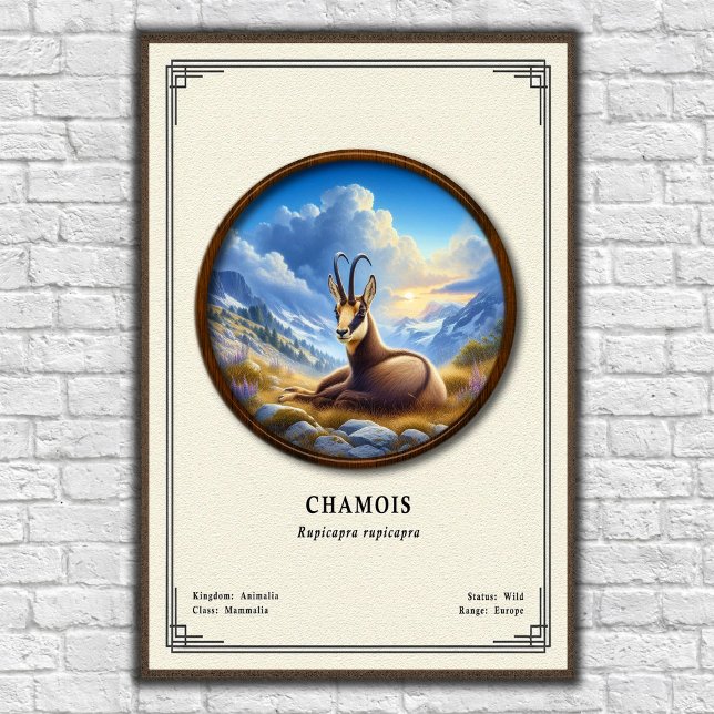 Chamois Zoologie-Serie Poster (Von Creator hochgeladen)