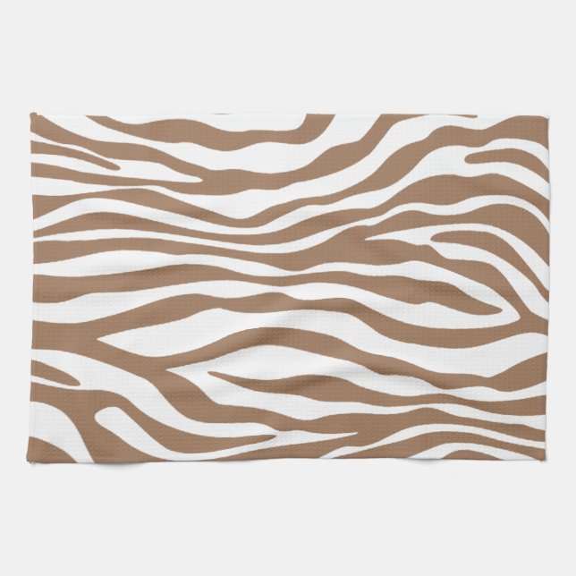 Chamoisee Zebra Animal Print Handtuch (Horizontal)