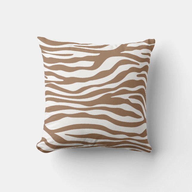 Chamoisee Zebra Animal Print Kissen (Vorderseite)