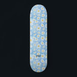 Chamomile Blume Blau und Name und Text Skateboard<br><div class="desc">Mit diesem einzigartigen Kamille Blume Blue Print Skateboard. Füllen Sie bitte Ihren Namen oder Text aus.</div>