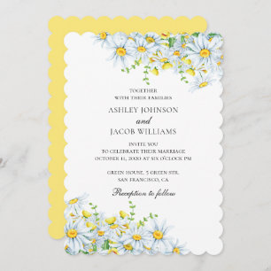 Chamomile. Blume in Ländern. Blumenhochzeit Einladung