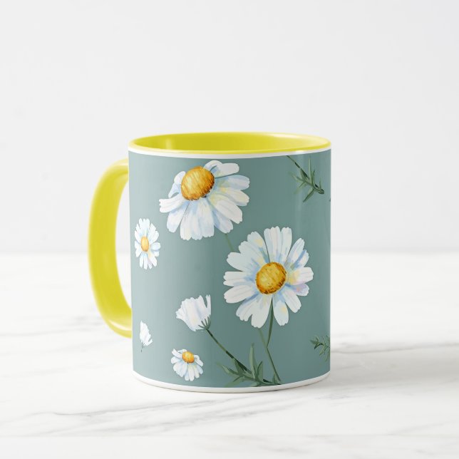 Chamomile-Blume-Muster Tasse (Vorderseite Links)