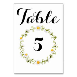 Chamomile Blume Wreath Tischnummer