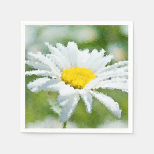 Chamomile daisy Blume Ölmalerei Wirkung Sonnensche Serviette