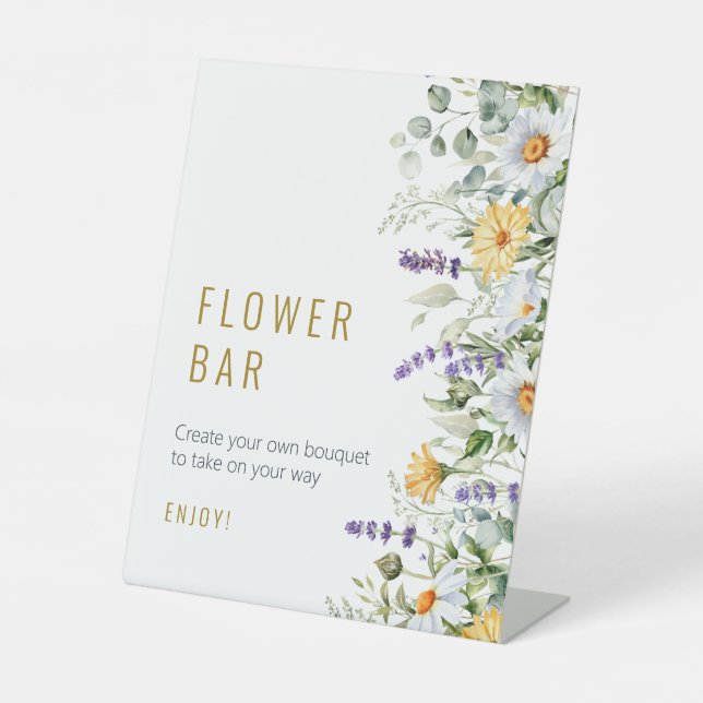 Chamomile & Eukalyptus Dusche Blume Bar Sockelschild (Vorderseite)