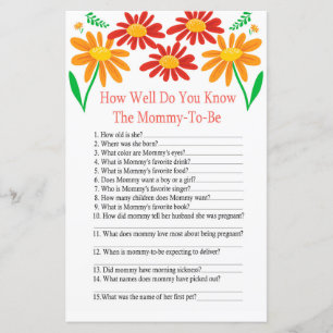 Chamomile Wie gut kennen Sie das Baby-Duschspiel?