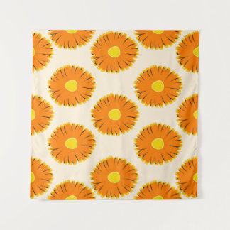 Chamomiles: Vintages Muster. Wandteppich