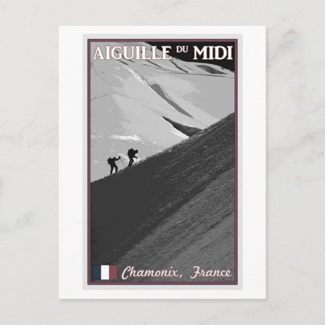 Chamonix - Aiguille du Midi Arete Postkarte (Vorderseite)