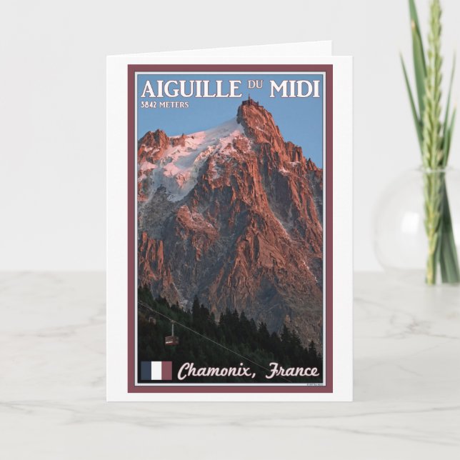 Chamonix - Aiguille DU Midi Karte (Vorderseite)