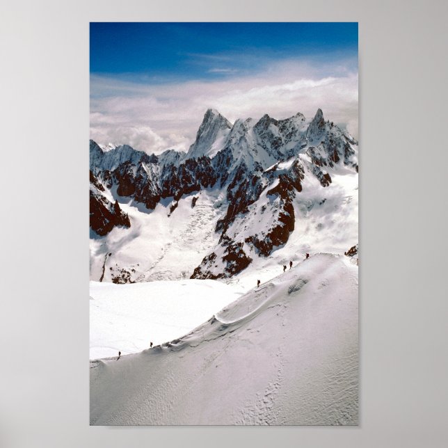 Chamonix Aiguille du Midi Mont Blanc Massif Frankr Poster (Vorne)
