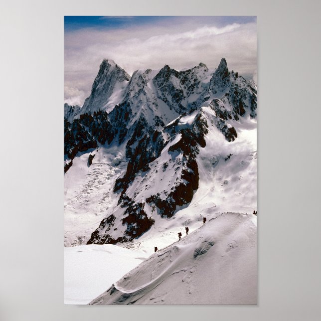 Chamonix Aiguille du Midi Mont Blanc Massif Frankr Poster (Vorne)