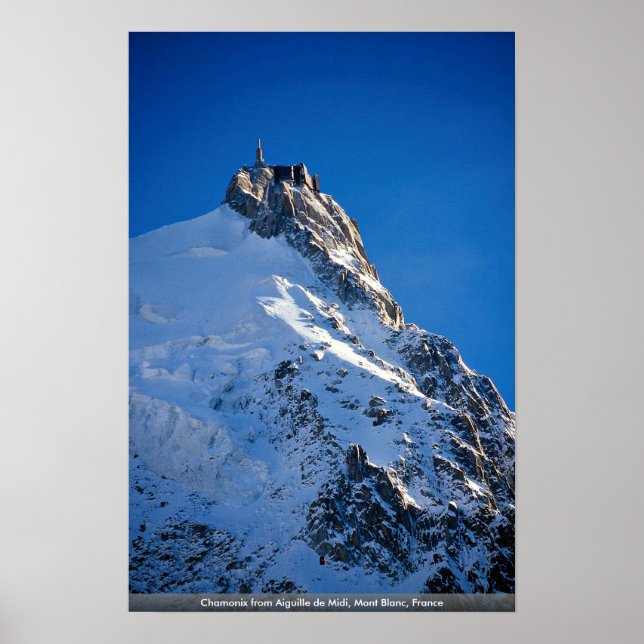 Chamonix aus Aiguille de Midi, Mont Blanc, Frankre Poster (Vorne)