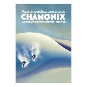 Chamonix - Auvergne-Rhône-Alpes Frankreich Skiplak Fotodruck