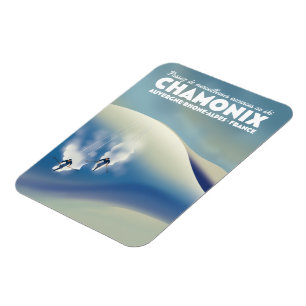 Chamonix - Auvergne-Rhône-Alpes Frankreich Skiplak Magnet