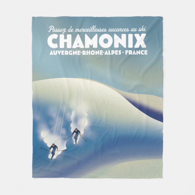 Chamonix - Auvergne-Rhône-Alpes Frankreich Skipost Fleecedecke (Vorderseite)