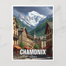 Chamonix France Mont Blanc Postkarte