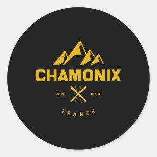 Chamonix France Runder Aufkleber