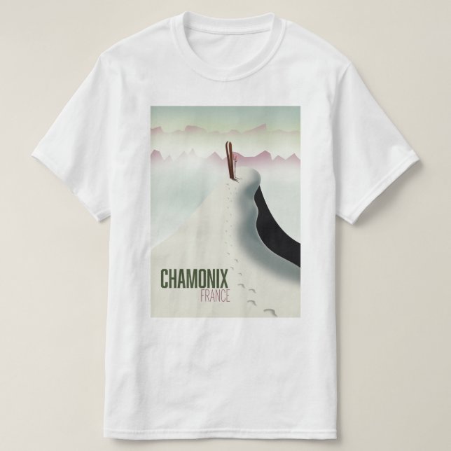 Chamonix France-Skiposter T-Shirt (Design vorne)