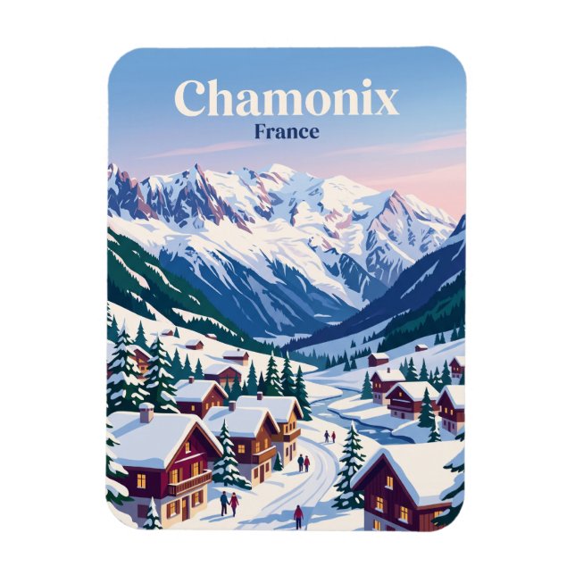 Chamonix Frankreich Magnet (Vertikal)