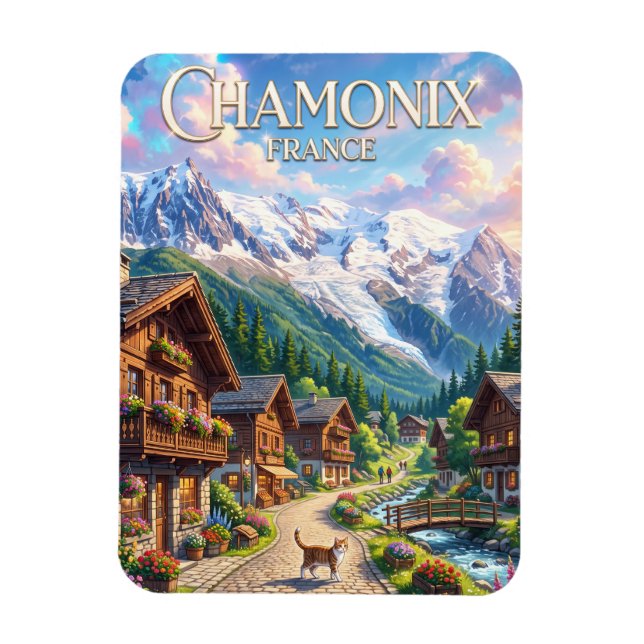 Chamonix Frankreich Magnet (Vertikal)