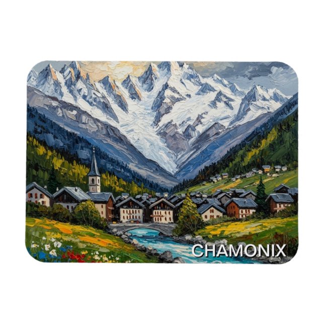 Chamonix Frankreich Mont Blanc Magnet (Horizontal)