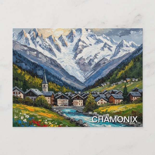 Chamonix Frankreich Mont Blanc Postkarte (Vorderseite)