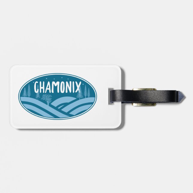 Chamonix Frankreich Outdoor Gepäckanhänger (Rückseite horizontal)