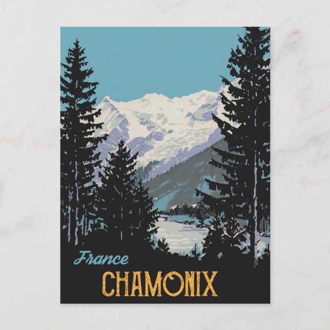 Chamonix, Frankreich Postkarte (Vorderseite)