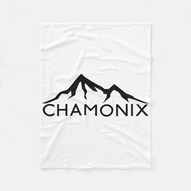 Chamonix Frankreich Skifahren  Fleecedecke (Vorderseite)