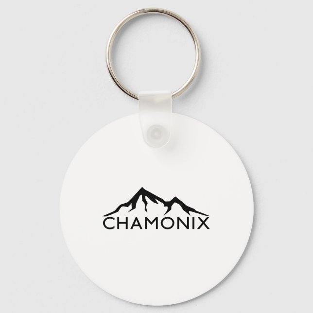 Chamonix Frankreich Skifahren  Schlüsselanhänger (Vorderseite)