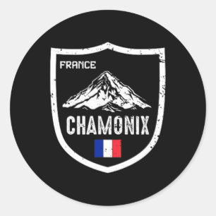 Chamonix Frankreich Skigebiet Skifahren Berg Not Runder Aufkleber