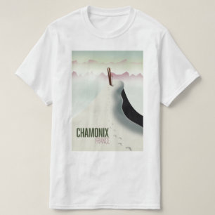 Chamonix Frankreich Skireiseplakat T-Shirt