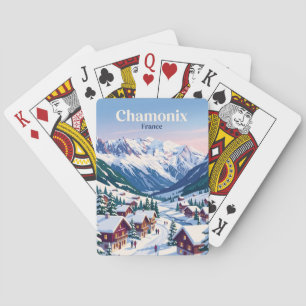 Chamonix Frankreich Spielkarten