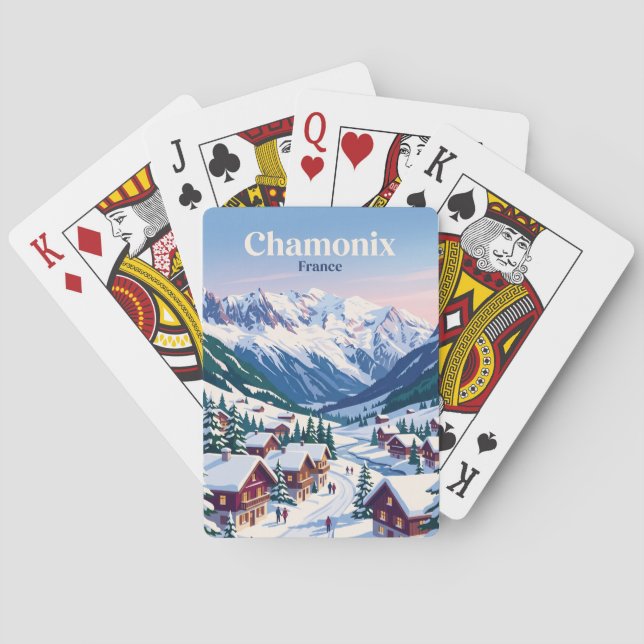 Chamonix Frankreich Spielkarten (Rückseite)