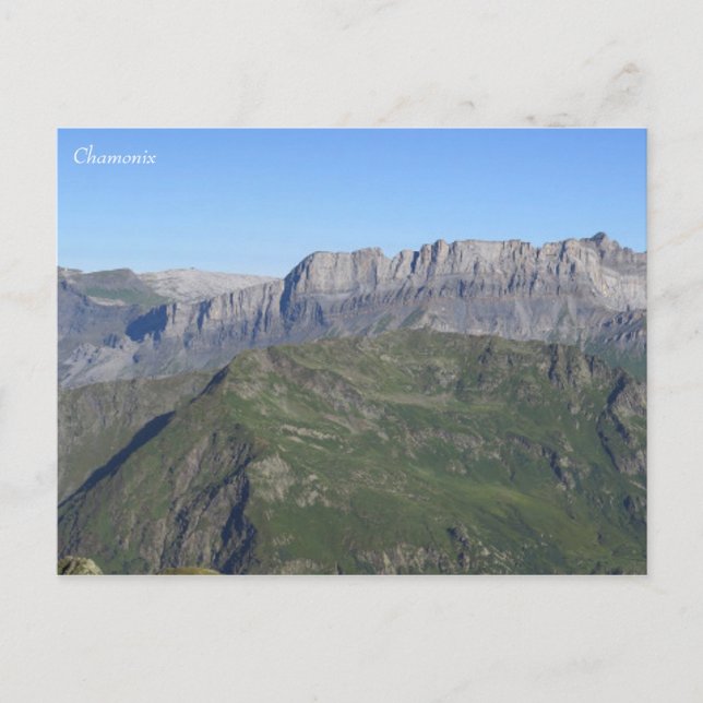 Chamonix Französische Alpen Postkarte (Vorderseite)