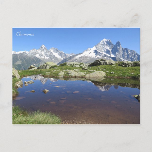 Chamonix Französische Alpen Postkarte (Vorderseite)