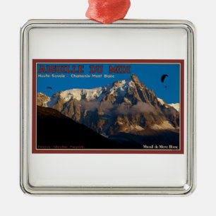Chamonix - Gleitschirme Silbernes Ornament
