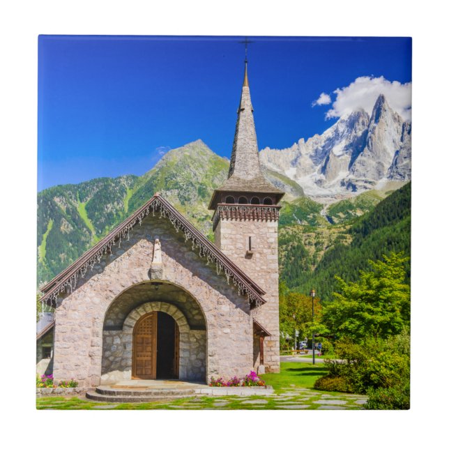 Chamonix-Kirche Fliese (Vorderseite)