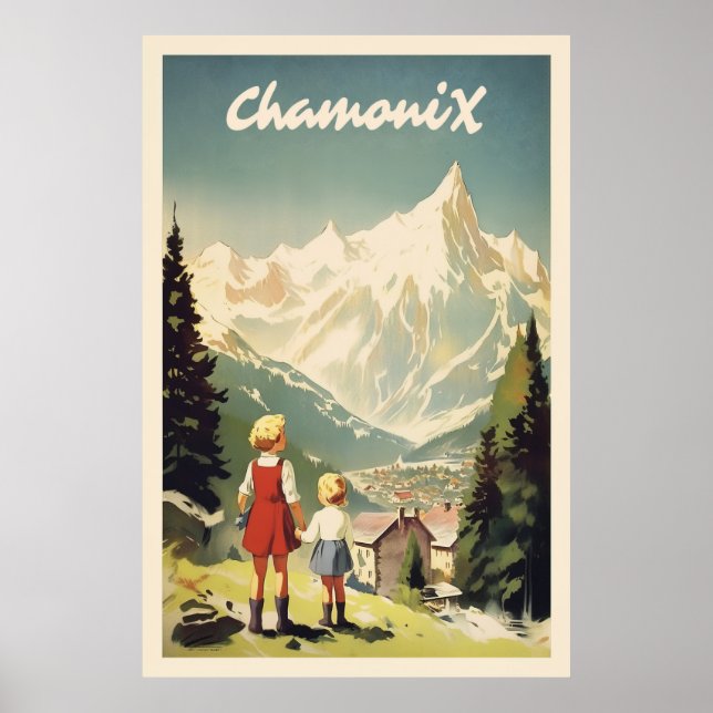 Chamonix, Mont Blan, Ski Poster (Vorne)