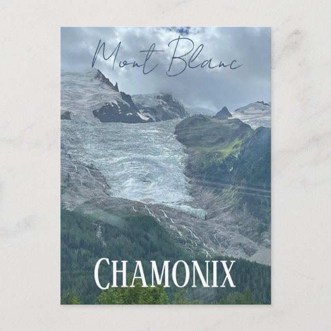 Chamonix, Mont Blanc, Alpes, Sommer Postkarte (Vorderseite)