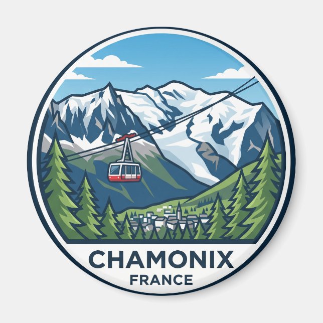 Chamonix Mont-Blanc Frankreich Magnet (Vorne)